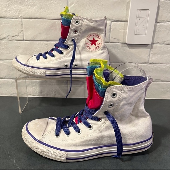 Converse sz 7 Party hi All Stars sneakers - Picture 5 of 16
